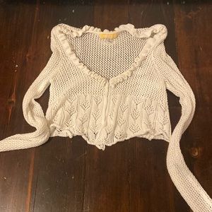 urban outfitters white crochet top, size small- never worn